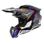 Casque cross airoh twist 3 - hustle 2026 noir violet