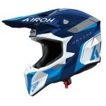 Casque cross airoh wraaap - conquer 2026 blue glossy