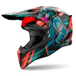Casque cross airoh wraaap - cyber 2024 orange