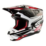 Casque cross alpinestars supertech s - m5 - action 2 2023 black white bright red