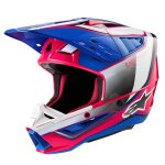 Casque cross alpinestars supertech s - m5 - sail 2023 white diva pink enamel blue