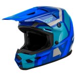 Casque cross fly kinetic scrap enfant blue / light blue