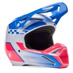 Casque cross fox v1 - collect - enfant blue / pink