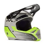 Casque cross fox v1 - collect - enfant grey / yellow