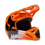 Casque cross fox v1 shield 2025 fluo orange