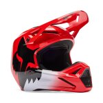 Casque cross fox v1 shield 2025 fluo red