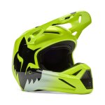 Casque cross fox v1 shield 2025 fluo yellow
