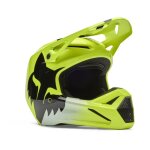 Casque cross fox v1 - shield - enfant fluo yellow