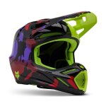 Casque cross fox v3 throttle 2025 fluo yellow
