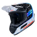 Casque cross kenny performance graphic + 2025 wave blue white