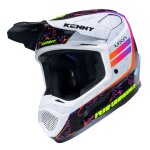 Casque cross kenny performance graphic + 2026 wave black white