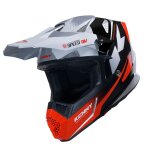 Casque cross kenny track graphic 2025 div speed black red