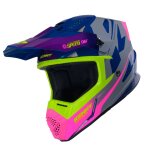 Casque cross kenny track graphic kid div speed purple pink