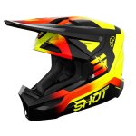 Casque cross shot furious - enfant - rocket neon yellow