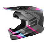 Casque cross shot furious - mirage 2025 blue / pink
