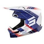 Casque cross shot furious - mirage 2025 blue / red