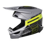 Casque cross shot furious - patrol 2023 gris / jaune fluo