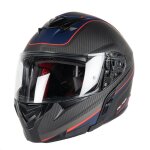 Casque modulable dexter adron carbon decal matt 22. 06 carbon blue / red matt