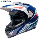 Casque int�gral dexter electron 3 nova blue white red