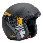Casque jet dexter element skull grey mat