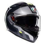 Casque int�gral agv k3 - shade grey / yellow fluo