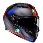 Casque int�gral agv k3 - striga matt black blue