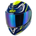 Casque int�gral givi 50. 8 - mach1 blue yellow