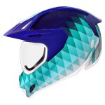 Casque int�gral icon variant pro - hello sunshine bleu