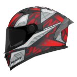 Casque int�gral mt helmets braker sv - fury gris rouge
