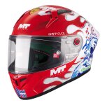 Casque int�gral mt helmets kre + s - fim yamanaka blanc / rouge / bleu