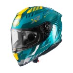 Casque int�gral premier hyper xr21 bleu / jaune