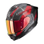 Casque int�gral scorpion exo exo - 1500 carbon air platted noir / rouge