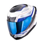 Casque int�gral scorpion exo exo - 391 - leo blanc / bleu