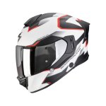 Casque int�gral scorpion exo exo - 530 air clip blanc / noir / rouge