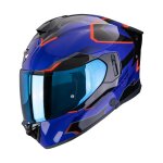 Casque int�gral scorpion exo exo - 530 air clip bleu / noir / rouge