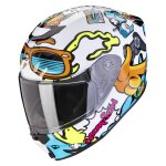 Casque int�gral scorpion exo exo - junior - fun blanc / bleu