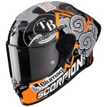 Casque int�gral scorpion exo exo - r1 evo air - replica aron 2024 noir / orange