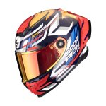 Casque int�gral scorpion exo exo - race air - kobra bleu / jaune / rouge