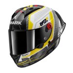 Casque int�gral shark aeron - gp full replica raul fernandez signature carbon white yellow