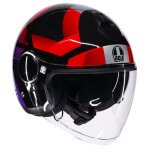 Casque jet agv eteres - camogli black / red