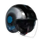 Casque jet agv eteres - levanto noir / gris / bleu