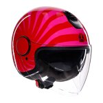 Casque jet agv eteres - tropea rose / rouge