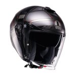 Casque jet agv irides - zagabria matt gunmetal red