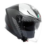 Casque jet agv k5 jet evo - control matt black / white