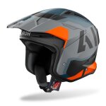 Casque trial airoh trr ii jupiter 2026 gris mat / orange