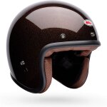 Casque jet bell custom 500 - flake marron