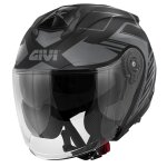 Casque jet givi x. 25 trace matt black titanium