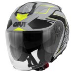 Casque jet givi x. 25 trace matt grey black yellow