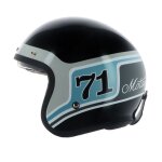 Casque jet helstons seventy one noir / bleu