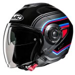 Casque jet hjc i40n - linia bleu / noir